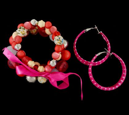 Pulseira + brinco